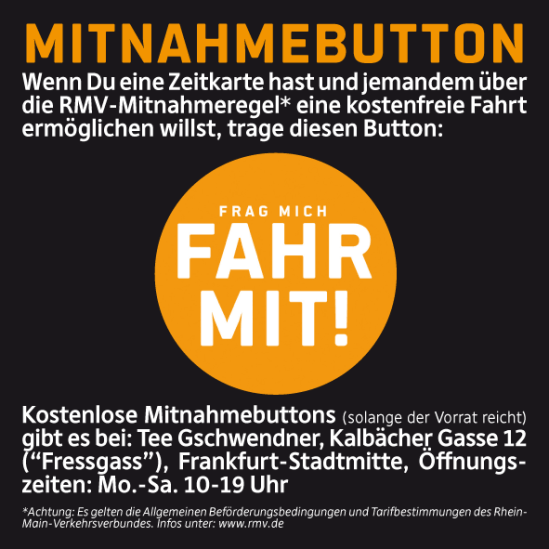 Mitnahmebutton > FRAG MICH - FAHR MIT! | Frankfurt am Main